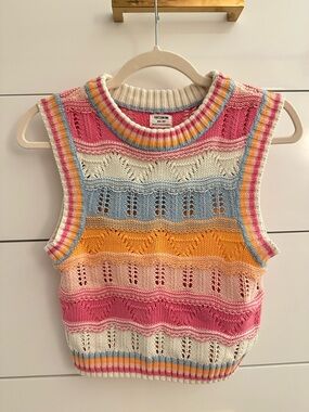 Cotton On Pastel Striped Knit Sleeveless Top